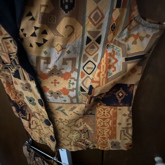 Vintage Button Skirt Set W/ Sleeveless Top Excellent Condition USA ? 70’s Sz Sm - Picture 4 of 16